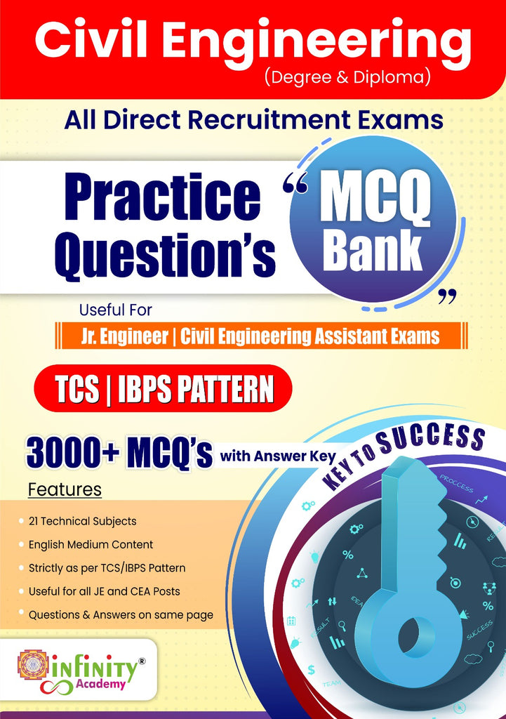 Civil Engineering (Degree & Diploma) All Direct Recruitment Exams-Practice Question's MCQ BANK With Answer Key